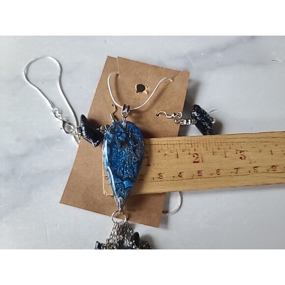 925 Multicolored Bird Themed Polymer Clay Jewelry Set, NEW - Picture 8 of 10